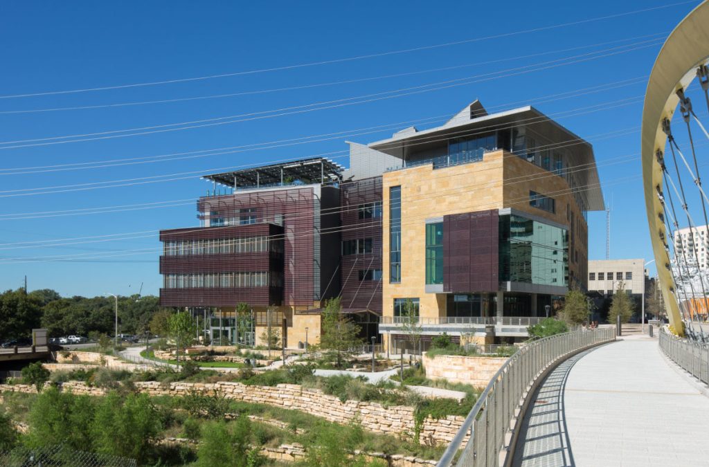 Perforated aluminum gives an edge to the Austin Central Library