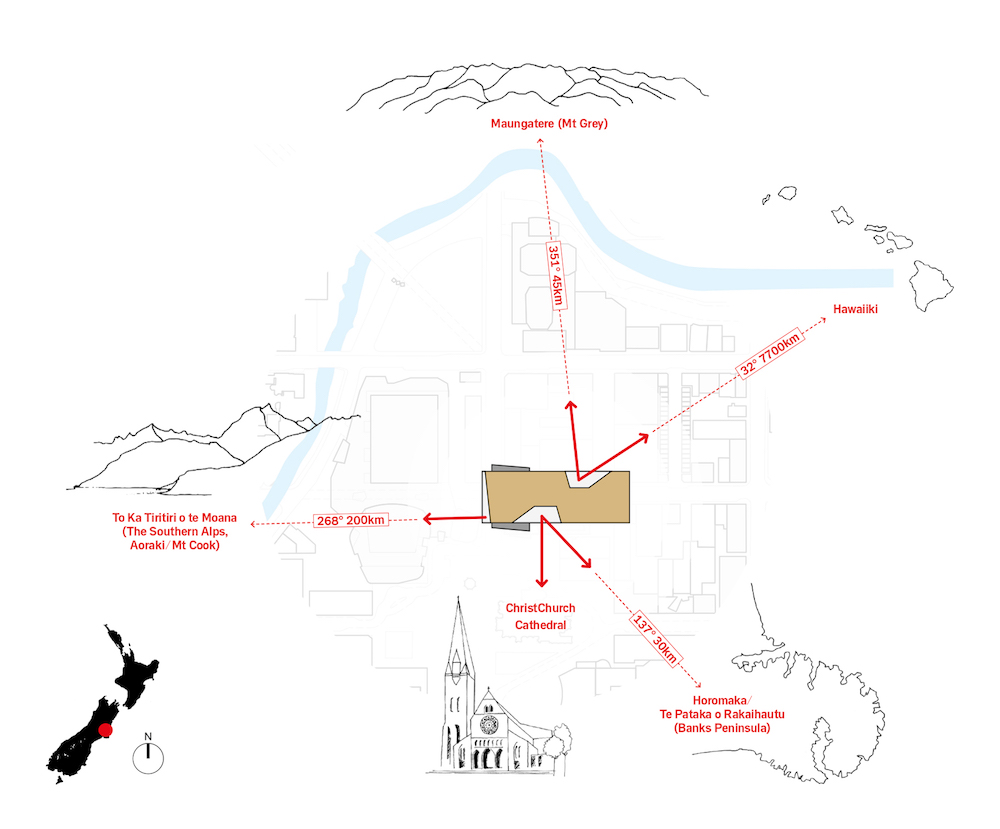 Orientation diagram of the Christchurch Central Library