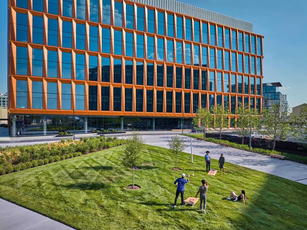 Handel Architects armors Boston’s new Life Sciences Center at 2 Harbor with oversized folded panels