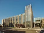 HLW faces the McShane Campus Center at Fordham University with natural stone