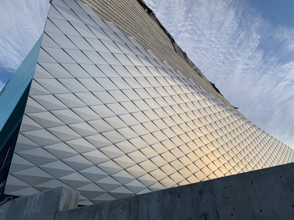 Exterior image of Olympic Museum construction