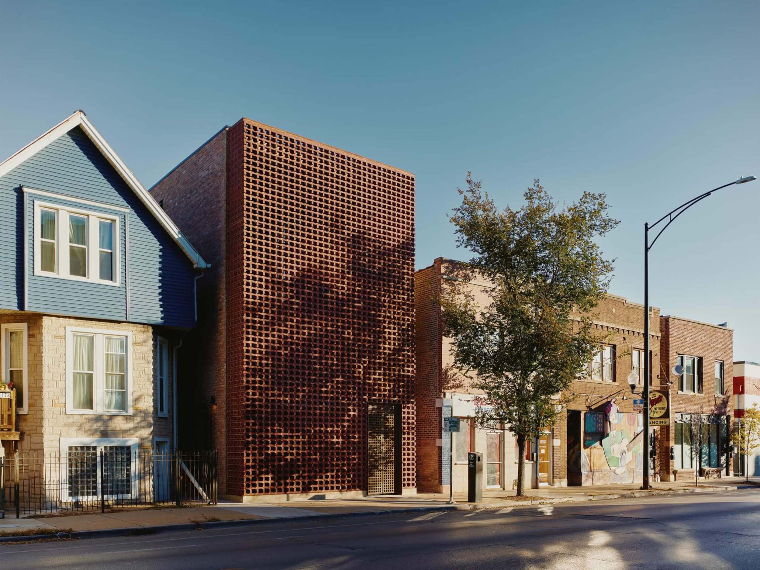 Range Design & Architecture screens a furniture showroom in Chicago with terra-cotta pavers