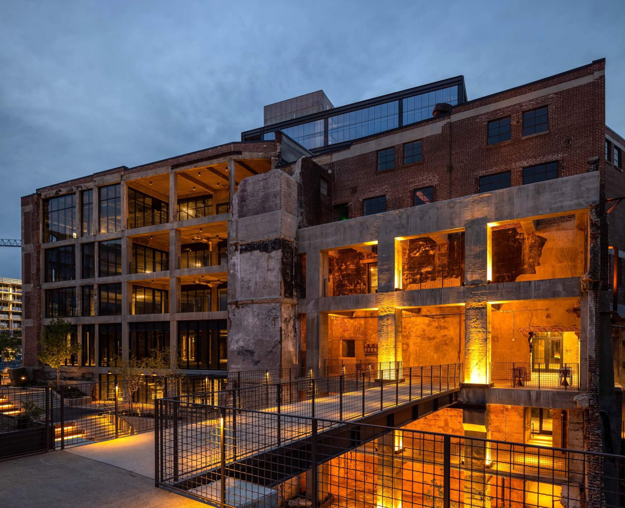 S9 Architecture spotlights the raw materiality of industry in a mixed-use development in Nashville, centered around a former slaughterhouse