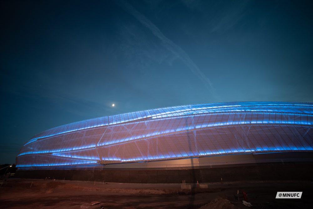 Allianz Field, Minnesota United’s new home, glows with PTFE-coated facade